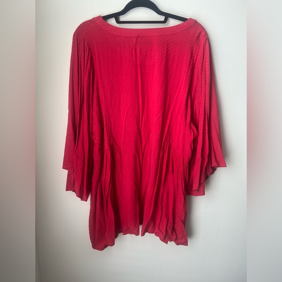 AVENUE Red Tunic Dobby Popover NWT Size 22/24 or 2X - Picture 9 of 16